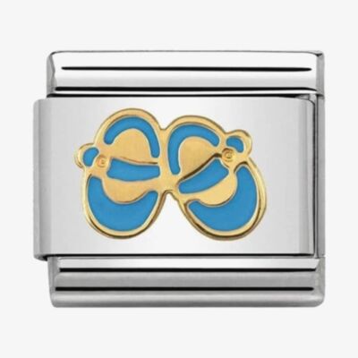 Nomination CLASSIC Gold Daily Life Blue Baby Shoes Charm 030242/38