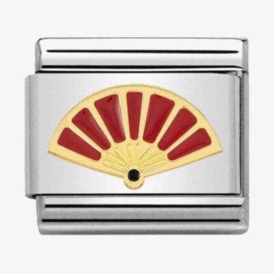 Nomination CLASSIC Gold Symbols Red Enamel Fan Charm 030285/48