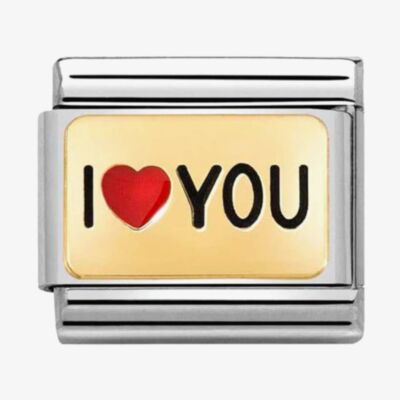 Nomination CLASSIC Composable Plates I Heart You Charm 030284/52