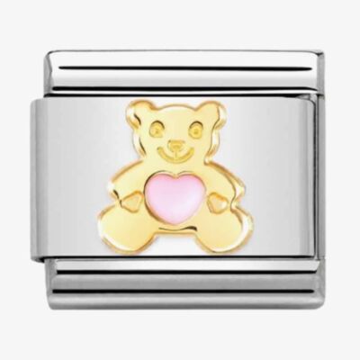 Nomination CLASSIC Composable Pink Enamel Bear Heart Charm 030272/64