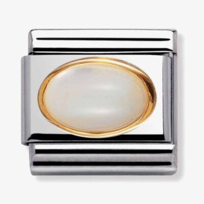 Nomination CLASSIC Gold Oval Stones Mother Of Pearl Charm 030502/12