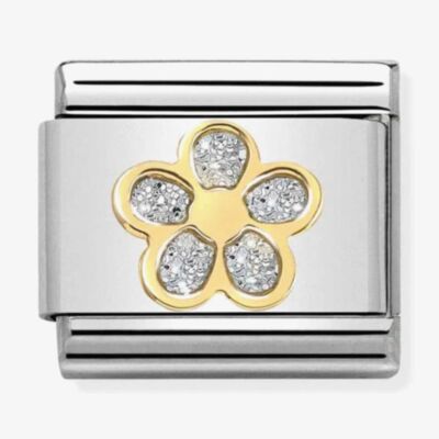 Nomination CLASSIC Gold Glitter Flower Charm 030220/06 *