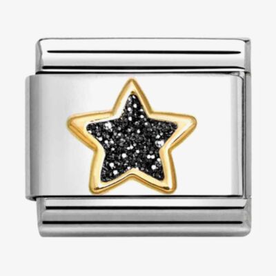 Nomination CLASSIC Black Glitter Star Charm 030220/20
