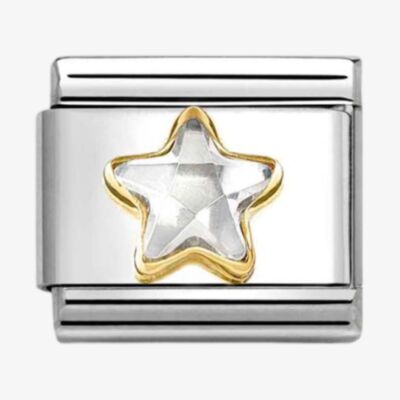 Nomination CLASSIC Gold Cubic Zirconia Star Charm 030614/010