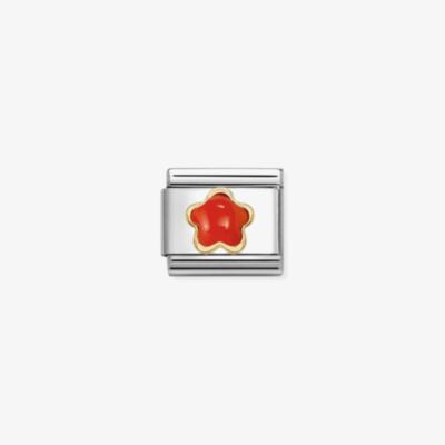 Nomination Classic Composable Link Red Coral Flower Charm 030522/11