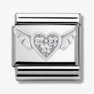 Nomination CLASSIC Silvershine Symbols Flying Heart Charm 330304/12