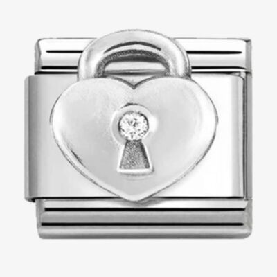 Nomination CLASSIC Silvershine Heart Padlock Charm 330311/19