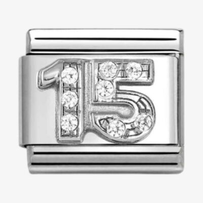 Nomination CLASSIC Silvershine Silver Cubic Zirconia 15 Charm 330304/49