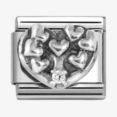 Nomination CLASSIC Silvershine Silver Cubic Zirconia Heart Tree of Life Charm 330311/20