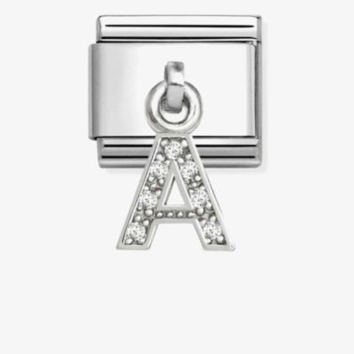 Nomination Silvershine Sparkling Letter A Charm 331818/01 *