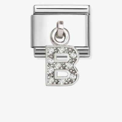 Nomination Silvershine Sparkling Letter B Charm 331818/02
