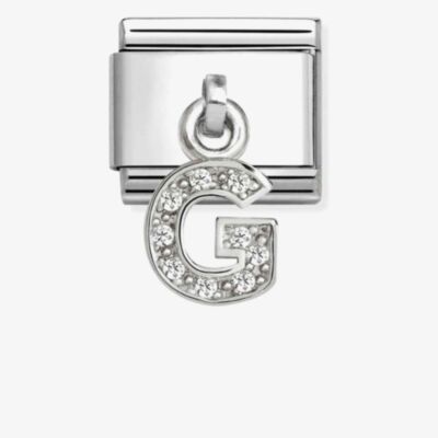Nomination Silvershine Sparkling Letter G Charm 331818/07