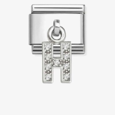 Nomination Silvershine Sparkling Letter H Charm 331818/08