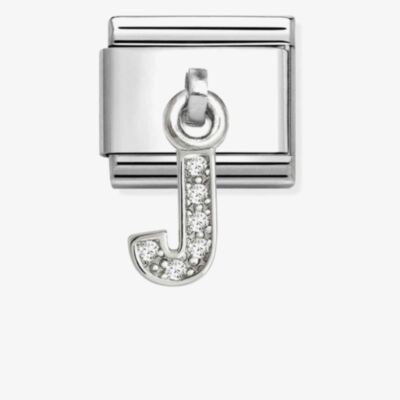 Nomination Silvershine Sparkling Letter J Charm 331818/10