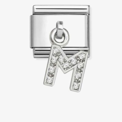 Nomination Silvershine Sparkling Letter M Charm 331818/13