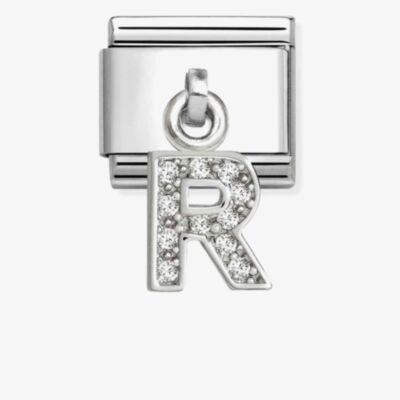 Nomination Silvershine Sparkling Letter R Charm 331818/18