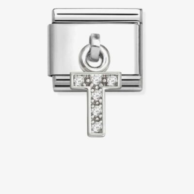 Nomination Silvershine Sparkling Letter T Charm 331818/20
