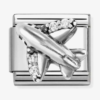 Nomination Classic Silver Cubic Zirconia Areoplane Charm 330327/19