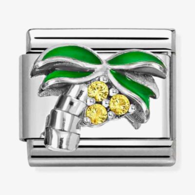 Nomination Classic Yellow Cubic Zirconia Palm Tree Charm 330328/22