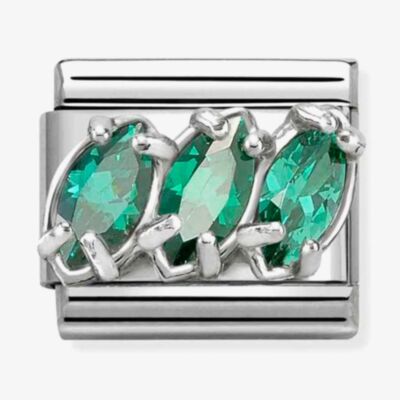 Nomination Classic Trilogy Green Cubic Zirconia Charm 330329/23