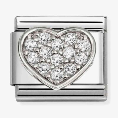 Nomination Composable Classic Cubic Zirconia Heart Charm 330322/24