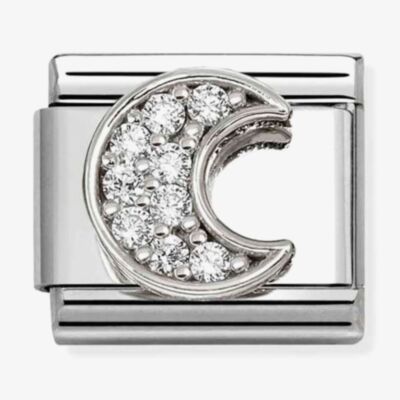 Nomination Composable Classic Cubic Zirconia Moon Charm 330322/30