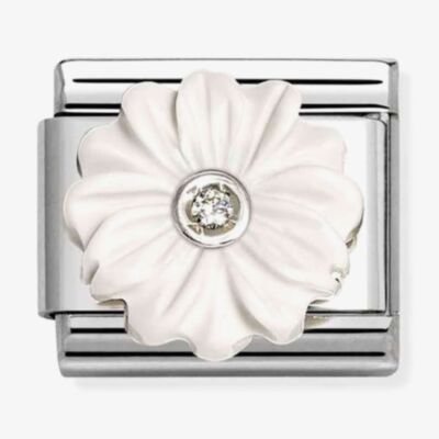 Nomination Composable Classic Cubic Zirconia White Flower Charm 330512/23