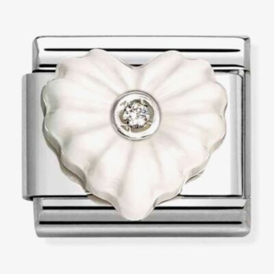 Nomination Composable Classic Cubic Zirconia White Heart Charm 330512/25