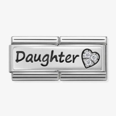 Nomination CLASSIC Silvershine Double Link Daughter Heart Charm 330731/02