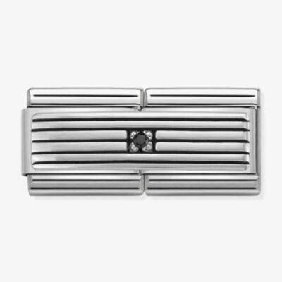Nomination CLASSIC Silvershine Double Link Cubic Zirconia Lines Charm 330730/01