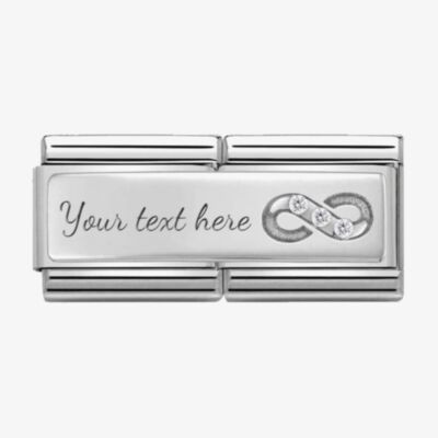 Nomination CLASSIC Silvershine Symbols Cubic Zirconia Infinity Double Charm 330731/14