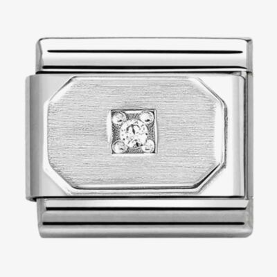 Nomination CLASSIC Symbols Octagon White Cubic Zirconia Charm 330311/17
