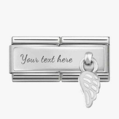 Nomination CLASSIC Silvershine Double White Wing Charm 330780/01