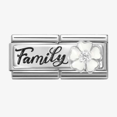 Nomination CLASSIC Silvershine Double Link Flower Family Charm 330734/17