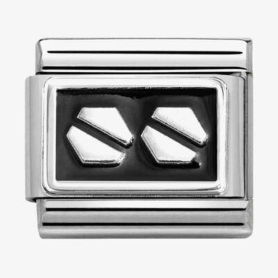 Nomination CLASSIC Symbols Black Double Hex Screw Charm 330206/33