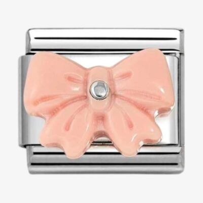Nomination CLASSIC Silvershine Pink Bow Charm 330509/21