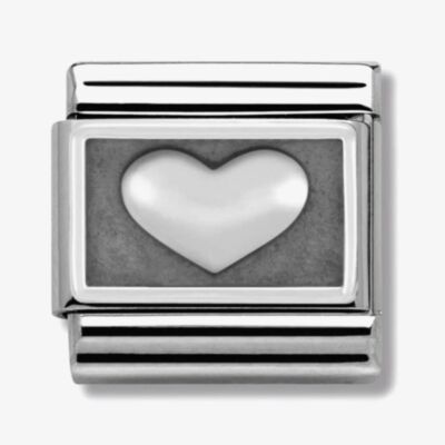 Nomination CLASSIC Silvershine Oxidised Heart Charm 330102/01