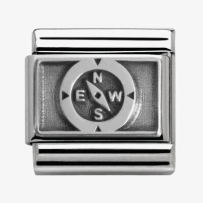 Nomination CLASSIC Silvershine Honolulu Oxidised Compass Charm 330102/10