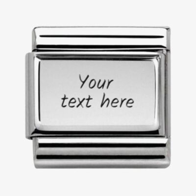 Nomination CLASSIC Silvershine Plates Plain Engravable Charm 330104/01