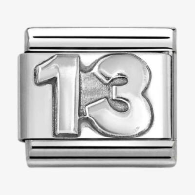 Nomination CLASSIC Silvershine Silver Number 13 Charm 330101/75
