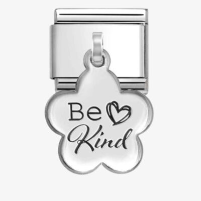 Nomination Stainless Steel & Silver Be Kind Flower Pendant Charm 331811/12