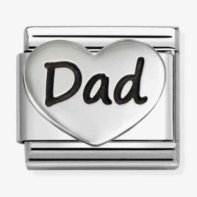 Nomination Composable Classic Dad Heart Charm 330114/24