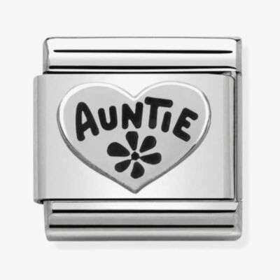 Nomination CLASSIC Silvershine Oxidised Symbols Auntie Heart Charm 330101/17