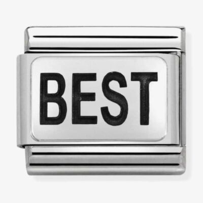 Nomination CLASSIC Silvershine Oxi Plates BEST Charm 330109/27