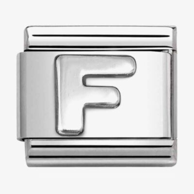 Nomination CLASSIC Composable Oxidised Silver Letter F Charm 330113/06