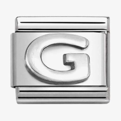 Nomination CLASSIC Composable Oxidised Silver Letter G Charm 330113/07