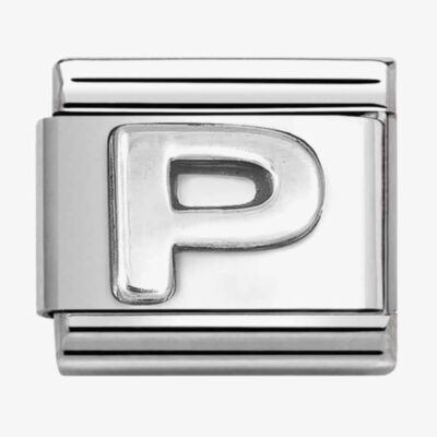 Nomination CLASSIC Composable Oxidised Silver Letter P Charm 330113/16