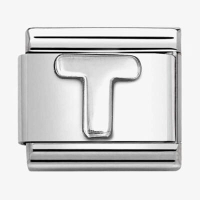 Nomination CLASSIC Composable Oxidised Silver Letter T Charm 330113/20