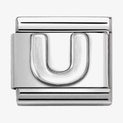Nomination CLASSIC Composable Oxidised Silver Letter U Charm 330113/21