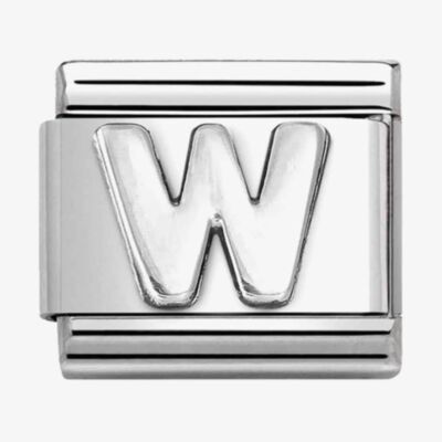 Nomination CLASSIC Composable Oxidised Silver Letter W Charm 330113/23